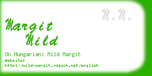 margit mild business card